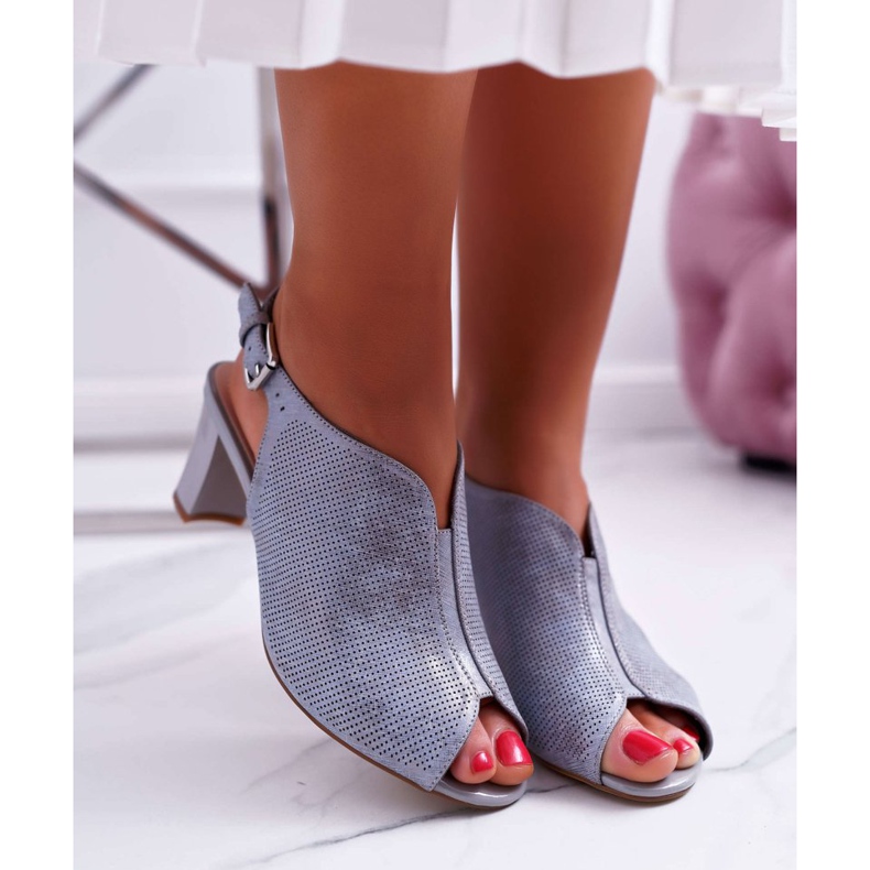 Dámské sandály na vysokém podpatku Sergio Leone SK800 Šedá Fanfara 2