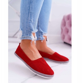 S.Barski Dámské espadrilky semišové kůže červené Bimbo červený 1