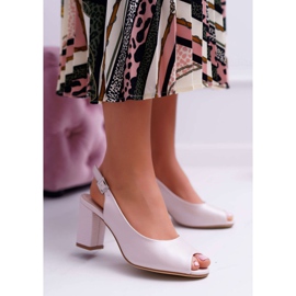 Dámské sandály na vysokém podpatku Sergio Leone SK765 Pink Pearl Vime růžový 2