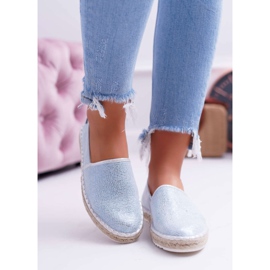 Dámské espadrilky Big Star pletená podrážka modrá DD274767 modrý 1