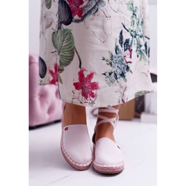 Dámské espadrilky Big Star na růžové platformě DD274A192 růžový 2