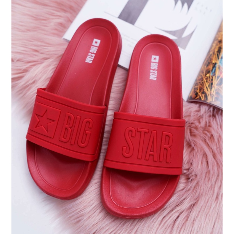 Dámské pantofle Big Star Red DD274A270 červený 1