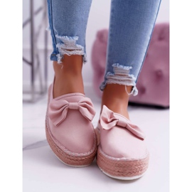 Dámské espadrilky Materiál Big Star Pink DD274785 růžový 2 Dámské espadrilky Materiál Big Star Pink DD274785 růžový 2