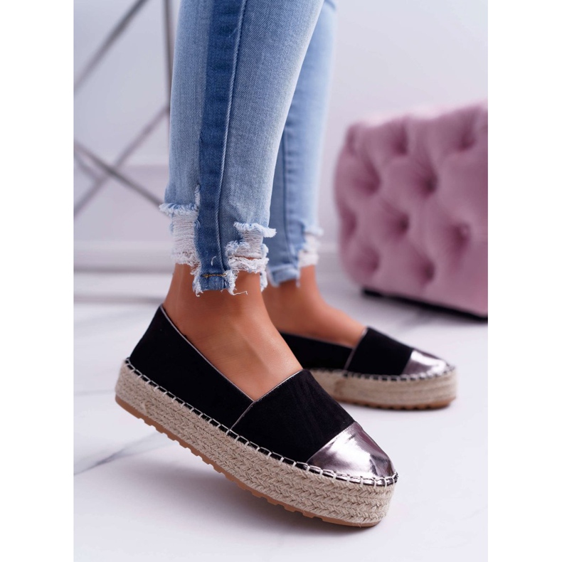 Dámská platforma Espadrilles Black Ringer černá 1 Dámská platforma Espadrilles Black Ringer černá 1