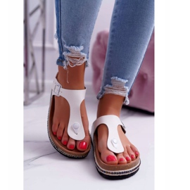 Dámské bílé žabky Big Star DD274130 bílý 2