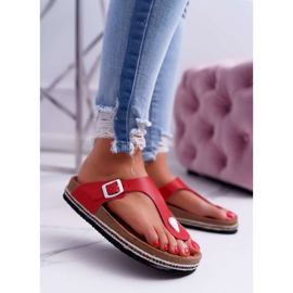 Dámské žabky Red Big Star DD274128 červený 1