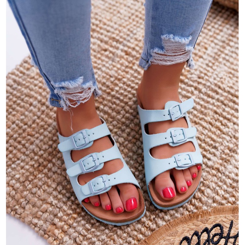 Dámské pantofle Světle modrá Big Star DD274137 modrý 2