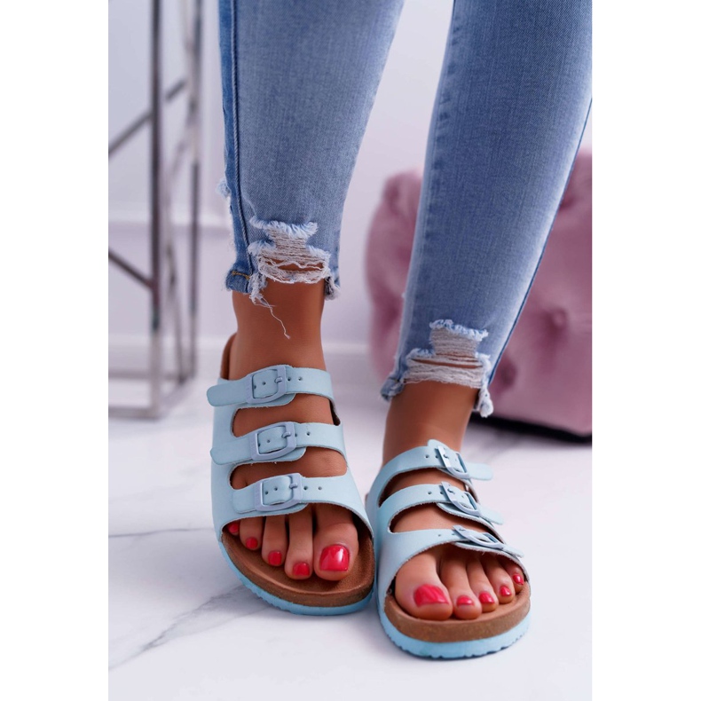 Dámské pantofle Světle modrá Big Star DD274137 modrý 1