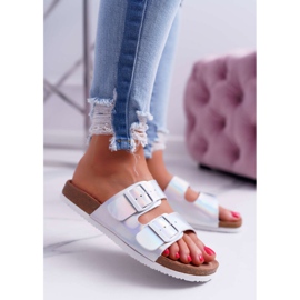 Dámské stříbrné pantofle Big Star DD274134 šedá 1