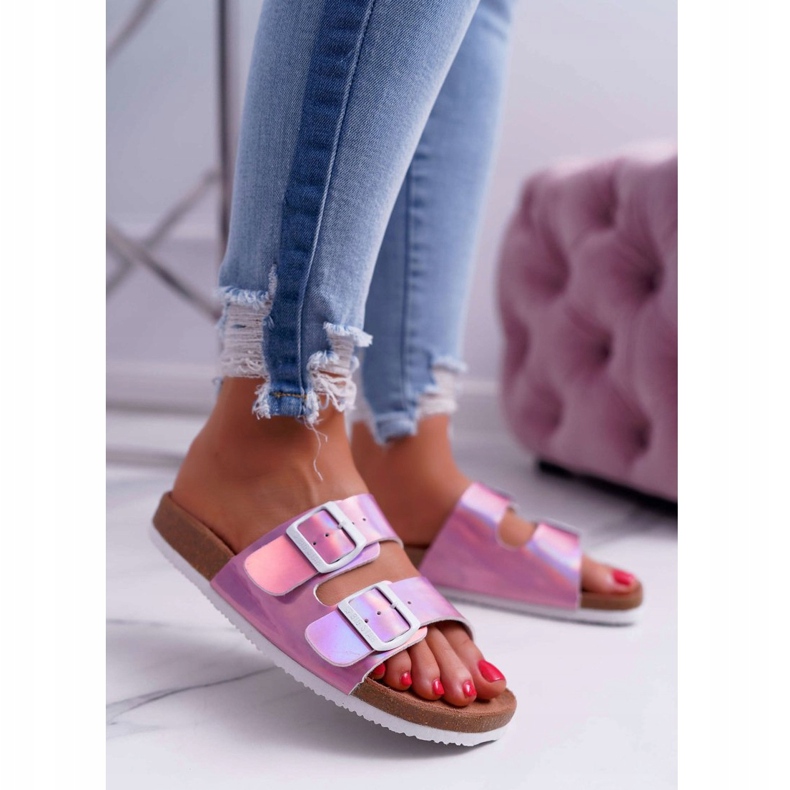 Dámské fialové pantofle Big Star DD274136 fialový 1