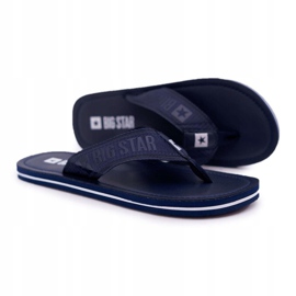 Pánské pantofle Žabky Big Star Navy Blue DD174676 námořnická modř 1