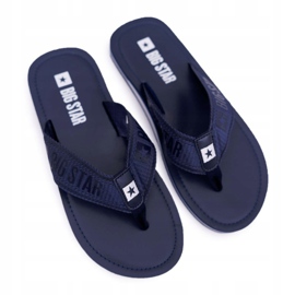 Pánské pantofle Žabky Big Star Navy Blue DD174676 námořnická modř 2