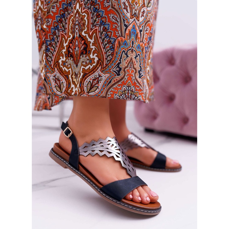 Dámské sandály Flat Sergio Leone SK011 Black Lirielle černá 1