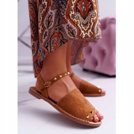 Dámské sandály Lu Boo semiš Camel Silena hnědý 1