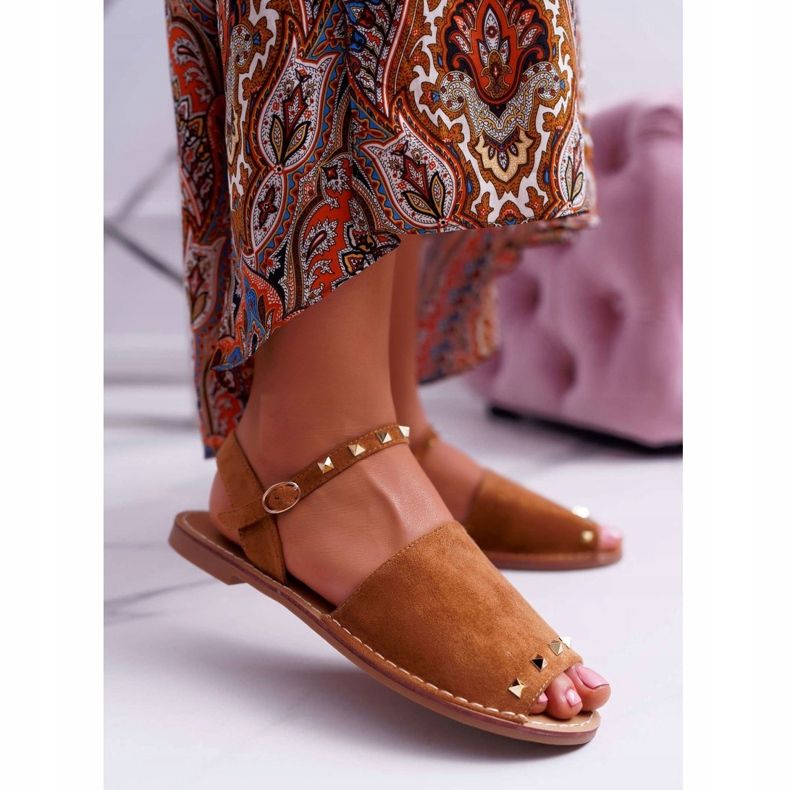 Dámské sandály Lu Boo semiš Camel Silena hnědý 1