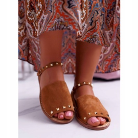 Dámské sandály Lu Boo semiš Camel Silena hnědý 2