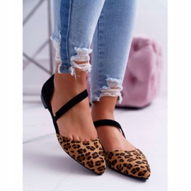 Lu Boo Ballerina In Spitz Suede Leopard Carana hnědý černý 2