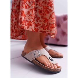 EVE Dámské zlaté žabky Baisan vícebarevný žlutá 2