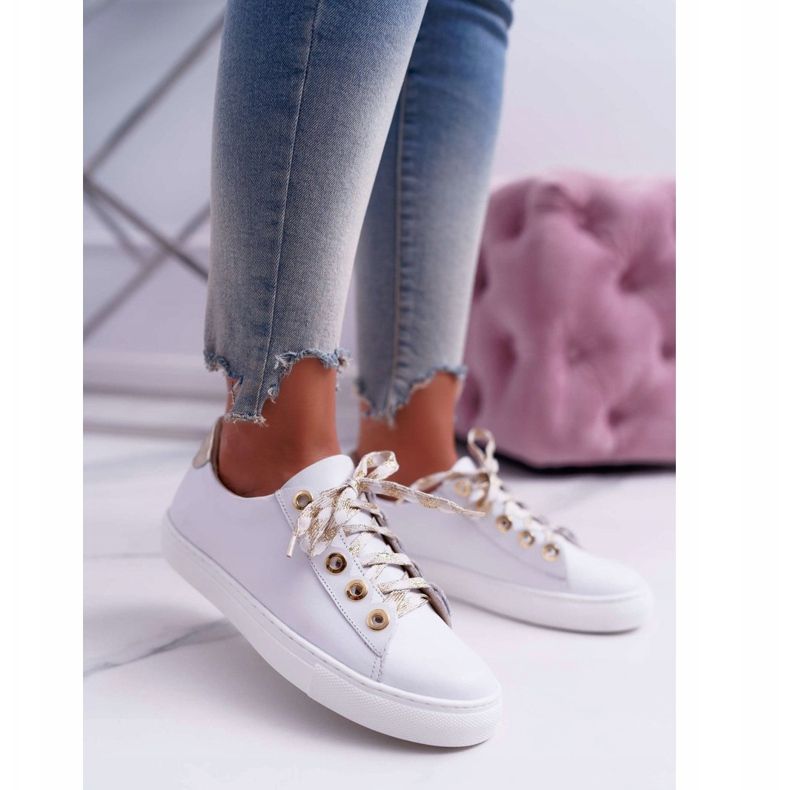 Nicole Dámské kožené tenisky White Viss bílý 1 Nicole Dámské kožené tenisky White Viss bílý 1