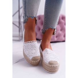 BUGO Dámské krajkové espadrilky White Lovely Haven bílý 2 BUGO Dámské krajkové espadrilky White Lovely Haven bílý 2