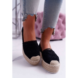 Dámské černé krajkové espadrilky Lovely Haven černý 2