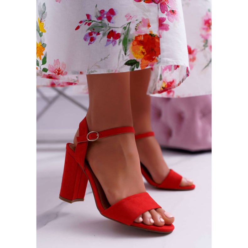 FRBS Dámské sandály semišové červené Baloo 1