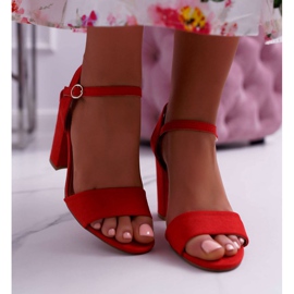 FRBS Dámské sandály semišové červené Baloo 2