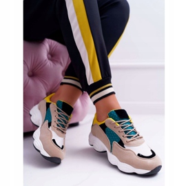 NFR Dámské sportovní boty semišové zelené žluté lízátko vícebarevný zelená žlutá 1