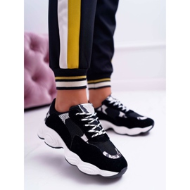 NFR Dámské sportovní boty lízátko černé semišové kůže černá šedá 2