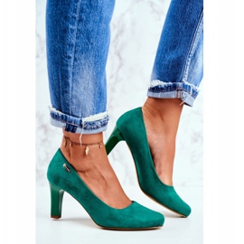 Dámské lodičky Sergio Leone Zelený semiš Orsola zelená 2