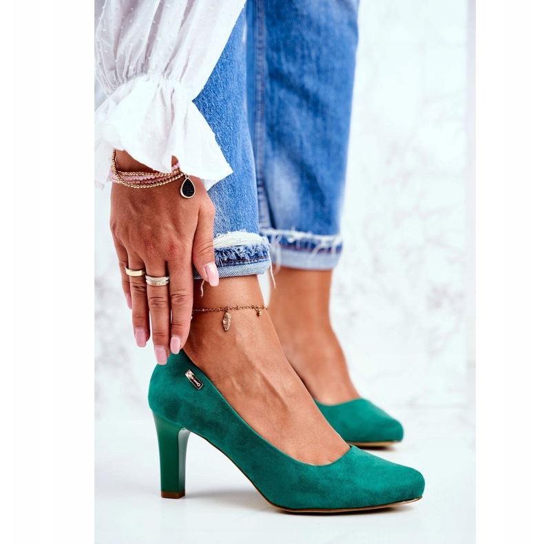 Dámské lodičky Sergio Leone Zelený semiš Orsola zelená 1