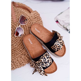 Dámské pantofle Vices Black Leopard 6275 černý 1