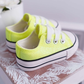 FRROCK Dětské tenisky Brocade Lime Neon Misty žlutá 2