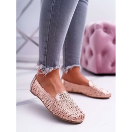 Dámské balerínky Lu Boo pletené růžové zlato 4Ever růžový 1