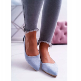 Lu Boo Ballerina In Spitz Blue Suede Lepší modrý 2