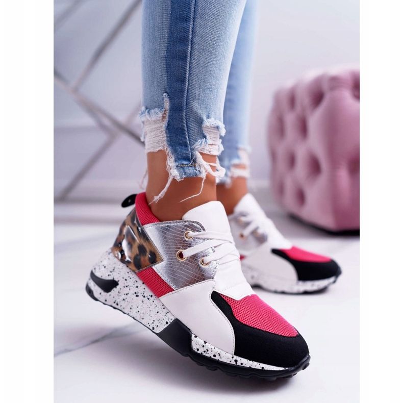 Dámské sportovní boty Lu Boo s leopardím vzorem bílé Malibu bílý vícebarevný 1