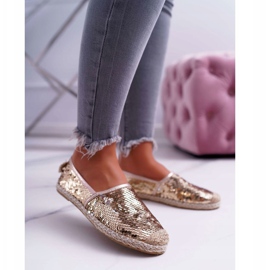 Dámské espadrilky Lu Boo zlaté flitry Destino zlatý 1 Dámské espadrilky Lu Boo zlaté flitry Destino zlatý 1