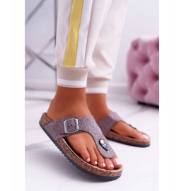 EVE Dámské šedé pantofle Baisan šedá 1