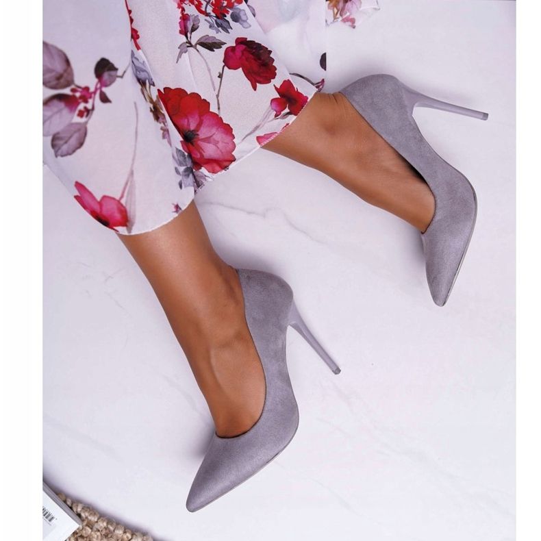 PS1 Dámské semišové jehlové střihy Yanna šedá 2