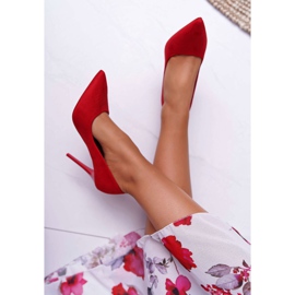 SEA Dámské semišové červené Yanna jehlové podpatky 2