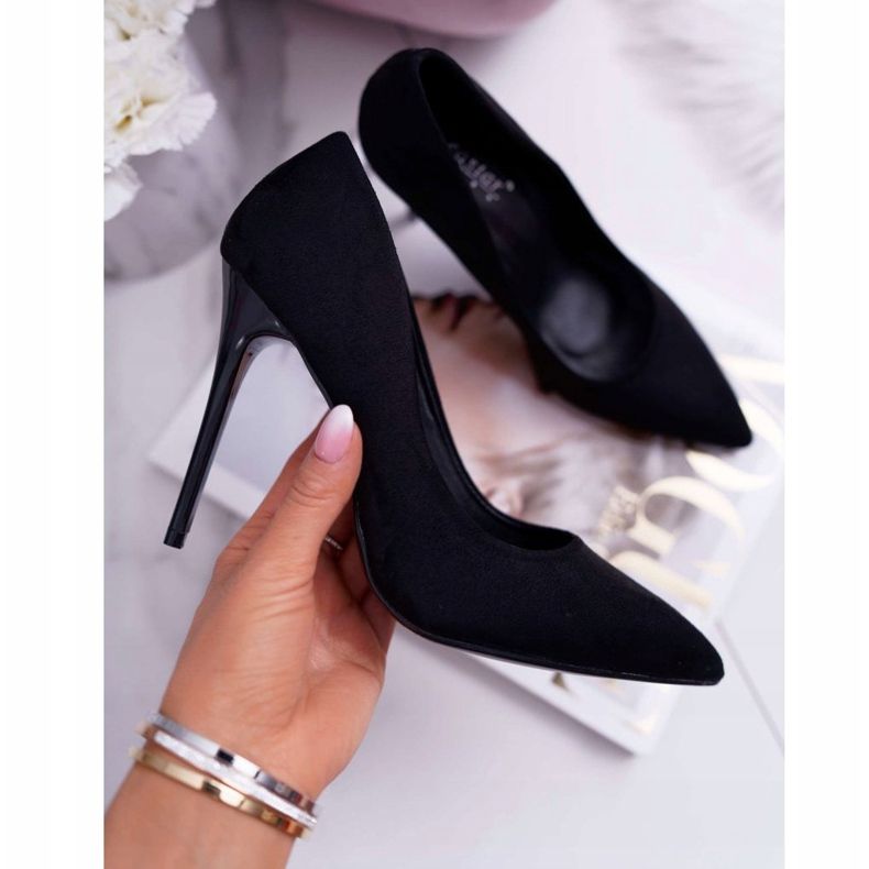 PS1 Dámské semišové jehlové jehly Yanna černá 1