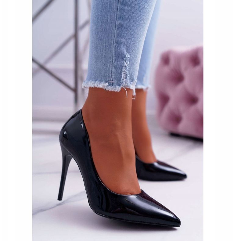 PS1 Dámské vysoké podpatky Yanna Black černá 2