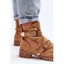 Lu Boo Suede Vystřižené boty Camel Rock Girl hnědý 6