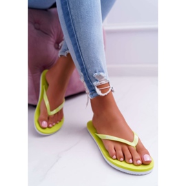 Dámské pantofle Žabky Big Star Neon Lime AA274A129 zelený 1
