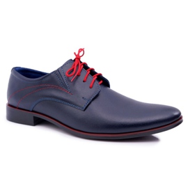Mario Boschetti Pánské brogues, elegantní kůže, námořnická modř Menelaos 1