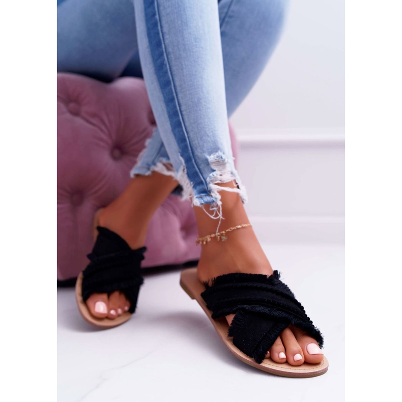 Vices Dámské materiální pantofle Svěráky 7269 Black Jamen černá 1