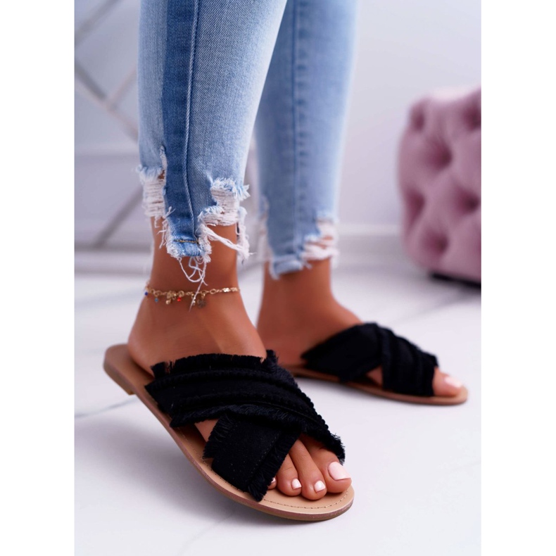 Vices Dámské materiální pantofle Svěráky 7269 Black Jamen černá 2