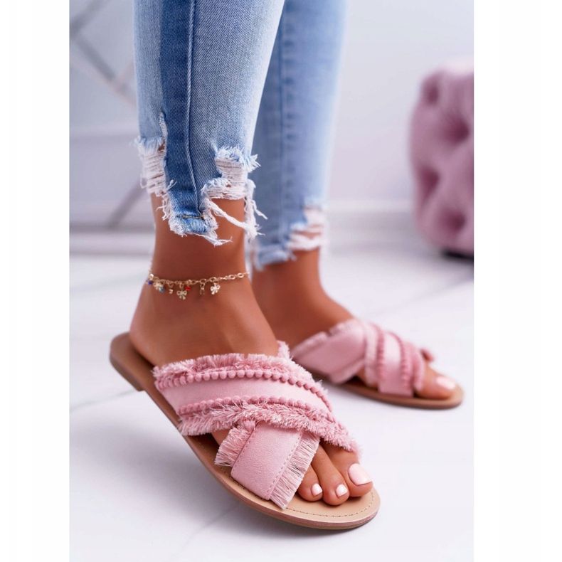 Vices Dámské materiální pantofle Svěráky 7269 Pink Jamen růžový 1