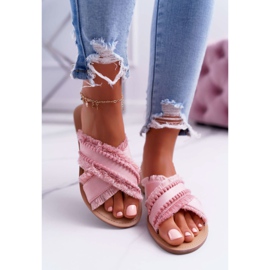 Vices Dámské materiální pantofle Svěráky 7269 Pink Jamen růžový 2