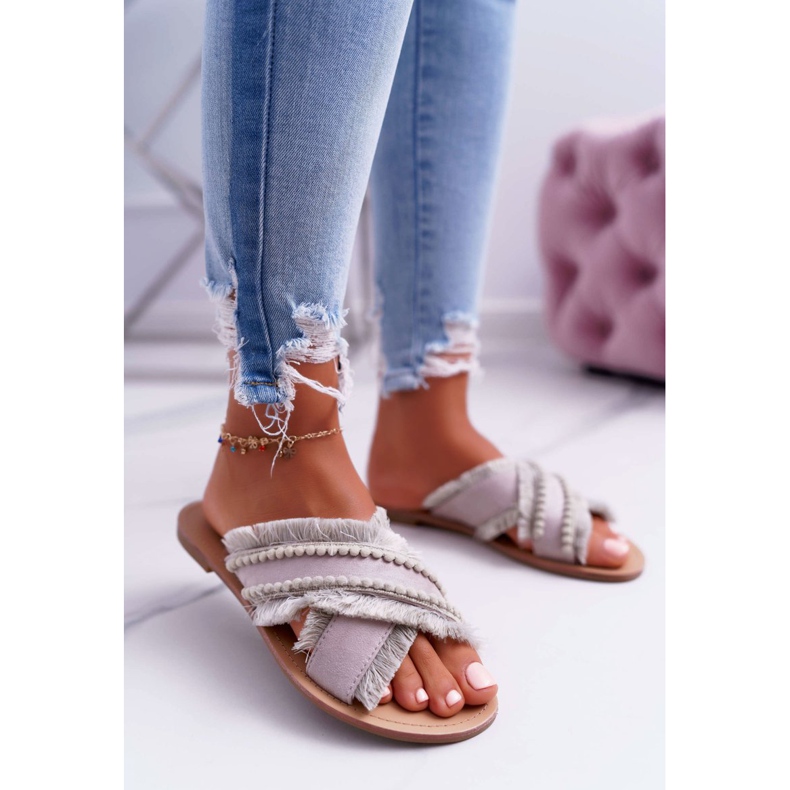 Vices Dámské materiální pantofle Svěráky 7269 Béžová Jamen béžový 1